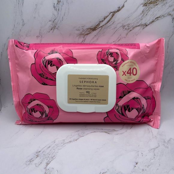 ✨NEW✨SEPHORA COLLECTION Rose Cleansing wipes - Picture 1 of 7